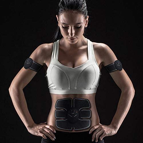 Abdominal Muscle Trainer device with electrode pads for home fitness and muscle toning